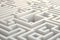 A large white maze, photorealistic image.