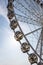 Large white observation wheel on Norfolk seaside town