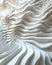 Large White Sculpture With Wavy Lines