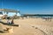 Large wide sandy beach of Avila Beach City, California Coastline