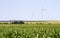 Large wind turbines on agricultural field