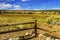 Large Windmill Turbines Fence Wind Farm Project Monticello Utah