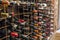 Large wine collection in cellar