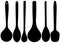 Large wooden spoons for kitchen and cooking