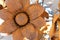 Large wrought iron rusted flower