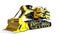 Large Yellow Earth Moving Machine 3D illustration