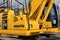 Large yellow Komatsu industrial digger machine