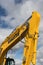 Large yellow Komatsu industrial digger machine