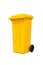 Large yellow trash can