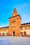 The largest tower Torre del Filarete of Sforza\\\'s Castle, Milan, Italy