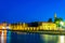 LARNACA, CYPRUS, AUGUST 15, 2017: Sunset over the medieval Castle of Larnaka, Cyprus