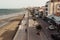 LARNACA, CYPRUS - JUNE 3, 2016: Piale Pasa street and seafront.