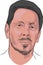 Larry Ellison Vector Portrait Illustration 2