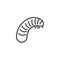 Larva insect line icon