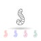 Larva multi color icon. Simple thin line, outline  of insect icons for ui and ux, website or mobile application