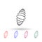 Larva multi color icon. Simple thin line, outline  of insect icons for ui and ux, website or mobile application