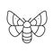 larvae silkworm line icon vector illustration