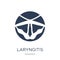 Laryngitis icon. Trendy flat vector Laryngitis icon on white background from Diseases collection