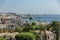 Las Americas, Tenerife, Spain - September 25, 2018: Panoramic view of very popular holiday resort on the island with clubs, hotels