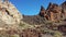 Las CaÃ±adas del Teide, Tenerife. Petrified lava and impresses with its rocks ruined by erosion.