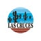 Las Cruces city travel destination. vector shirt logo