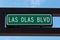 Las Olas boulevard sign in Fort Lauderdale, Florida.