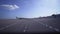Las Palmas de Gran Canaria, SPAIN - April, 22, 2019 - Road at the airport. Airplanes parked before and after flights
