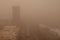 Las Palmas. The worst sand storm in the last 20 years. Las Palmas de Gran Canaria, 23 February 2020