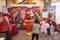 Las Pinas, Metro Manila, Philippines - A Jollibee mascot entertains the kids at a kiddie birthday party held inside the