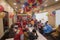 Las Pinas, Metro Manila, Philippines -A kiddie birthday party held inside a Jollibee fastfood store