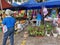 Las Pinas, Metro Manila, Philippines - A weekend tiangge market setup at the clubhouse of an exclusive village. Seling