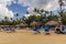 LAS TERRENAS, DOMINICAN REPUBLIC - DECEMBER 4, 2018: People at El Portillo beach in Las Terrenas, Dominican Republ