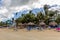 LAS TERRENAS, DOMINICAN REPUBLIC - DECEMBER 4, 2018: People at El Portillo beach in Las Terrenas, Dominican Republ