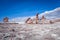 Las tres Marias landmark in Valle de la Luna, San Pedro de Atacama, Chile