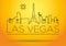 Las Vegas City Line Silhouette Typographic Design