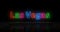Las Vegas city symbol glowing neon 3d lights