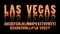 Las Vegas. Color Golden alphabet with show lamps
