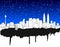 Las Vegas Downtown Panorama Outline Sketch