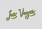 Las Vegas hand lettering with 3d isometric effect
