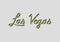 Las Vegas hand lettering with 3d isometric effect