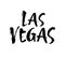 Las Vegas hand-lettering ink calligraphy. Hand drawn brush calligraphy. City lettering design. Vector