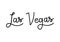 Las Vegas hand lettering on white background