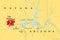 Las Vegas and Lake Mead, Southwestern United States, political map