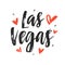 Las Vegas. Modern city hand written brush lettering