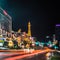 Las vegas nevada city skyline and vegas strip at night