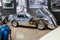 Las Vegas, Nevada, USA - October 15, 2019: Carol Shelby Museum displaying a brushed aluminium sports car