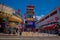 Las Vegas, NV, USA, June 15, 2018: Outdoor view of unidentified people waiting for light traffic to cross street in