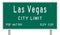 Las Vegas road sign showing population and elevation