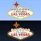 Las Vegas Sign. Day and Night. Vector
