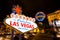 Las vegas sign and strip street background